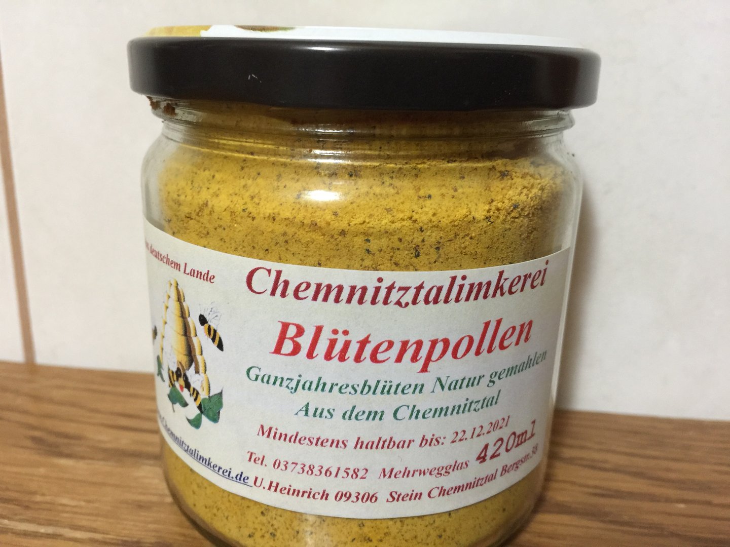 Blütenpollen gemahlen ganzjahres Pollen vom Chemnitztal von Chemnitztalimkerei 